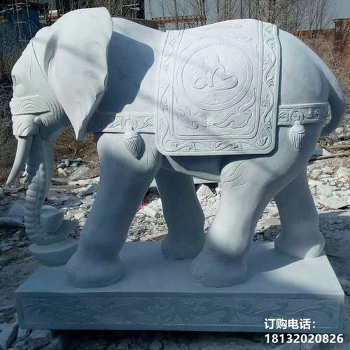 晚霞红石大象 安徽汉白玉雕塑大象价格